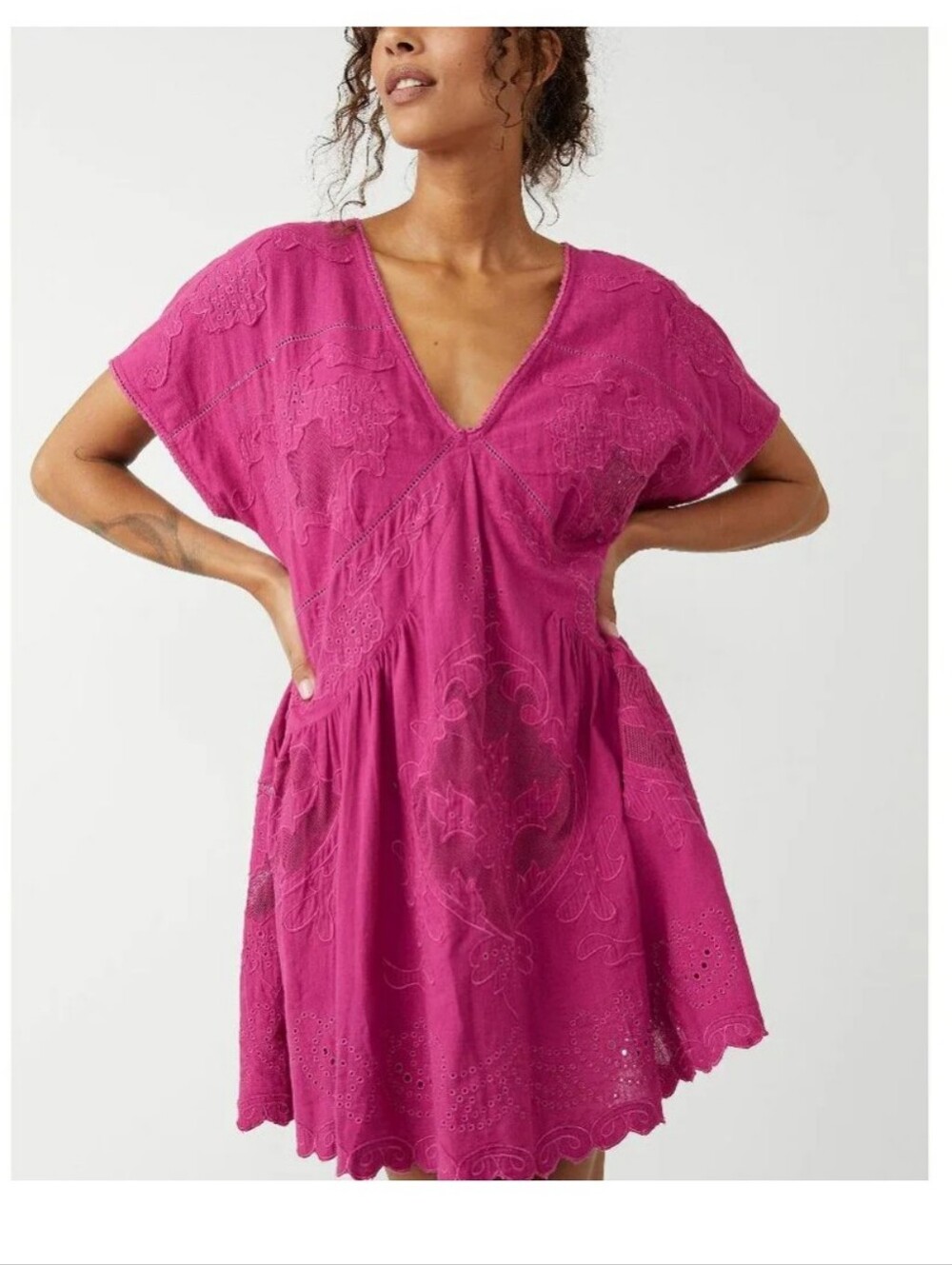 Free People Serenity Mini Dress In Dragonfruit